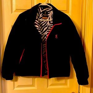 Browning For Her Black/Zebra Puffy Coat